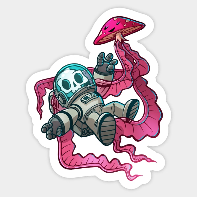 skull astronaut nr4 Sticker by RemcoBakker